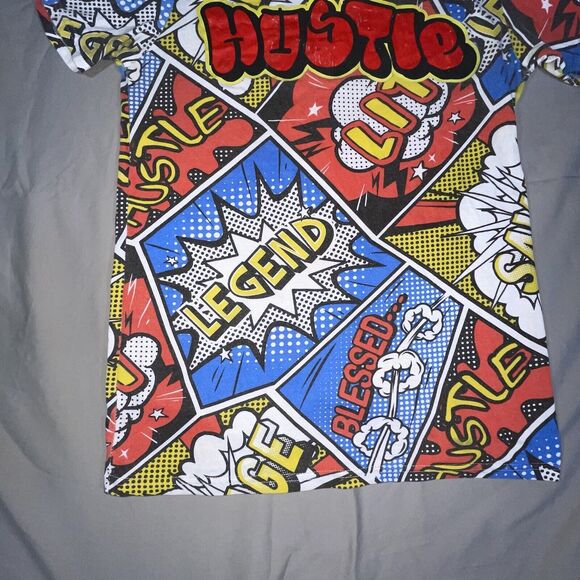 Bailey Apparel Launder HUSTLE Retro Pop Art Graphic T Shirt Mens Size Small - Picture 6 of 16